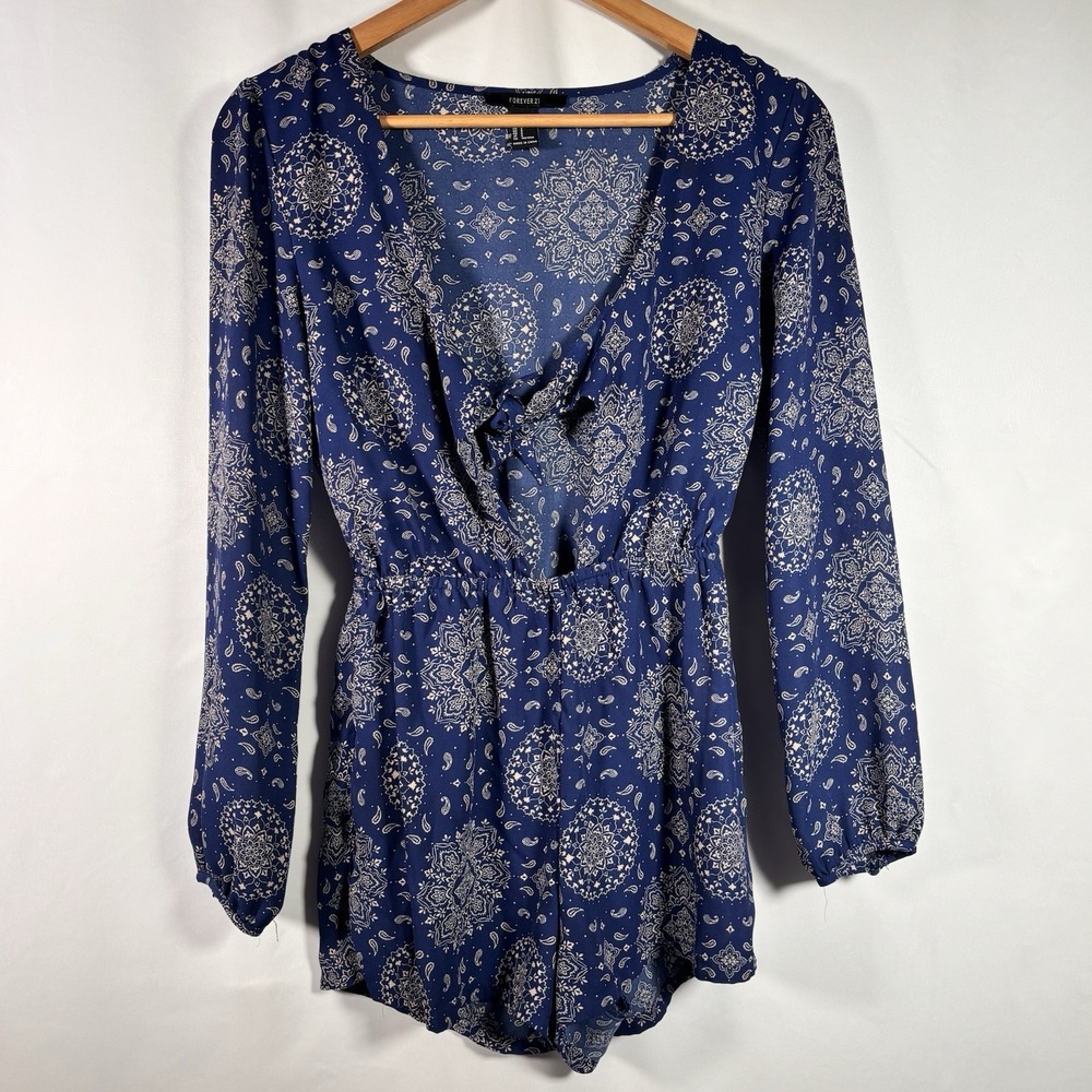 Forever 21 Romper Womens Small Indie Festival Summer Vacation Travel Resortwear